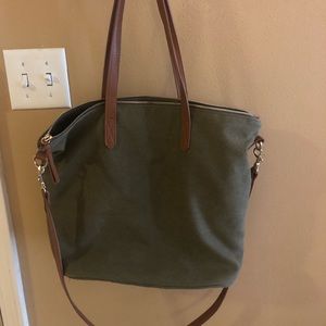 Old Navy Olive Green Canvas Tote